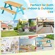 preview thumbnail 12 of 10, Children Outdoor Wooden Table with Bench Seats for Indoor and Outdoor Use - 35" x 14" x 20" (L x W x H)