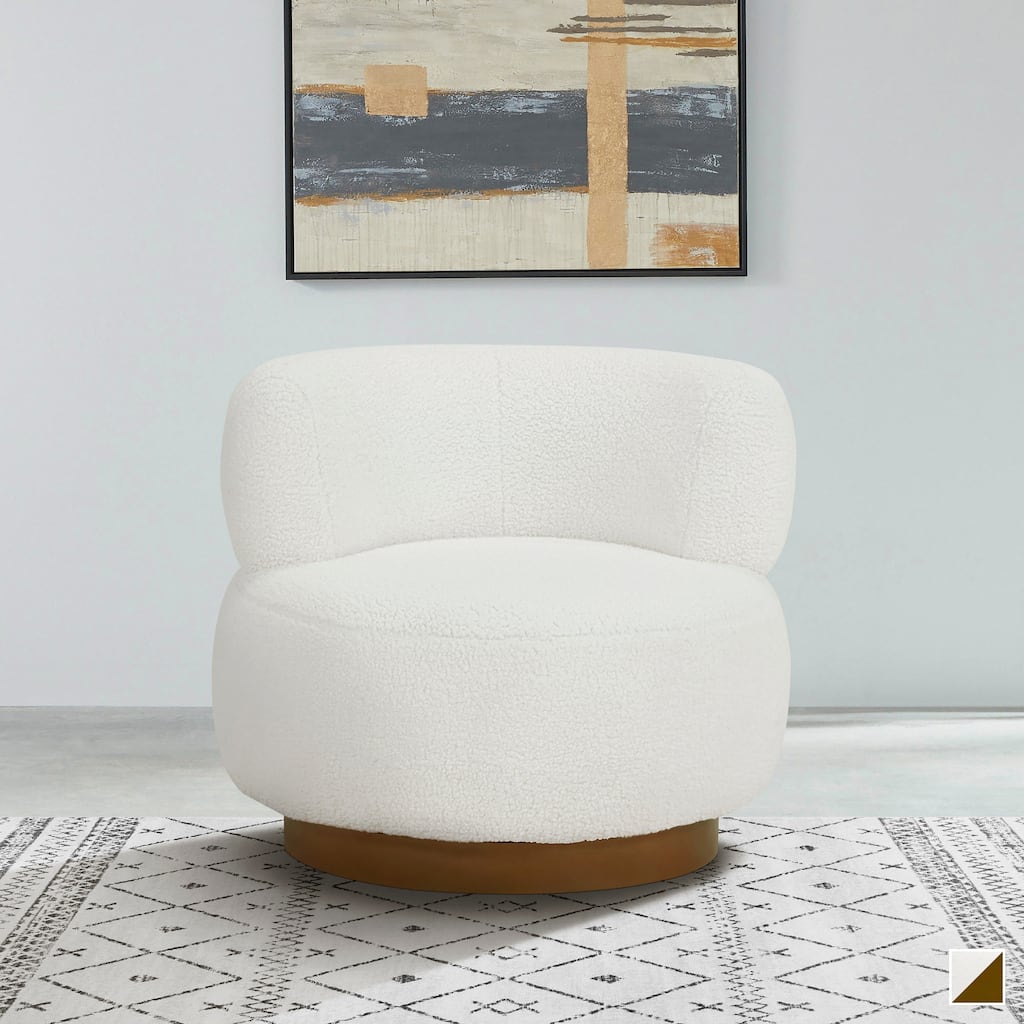 Fremont & Park Selsey Sherpa Fabric Swivel Chair
