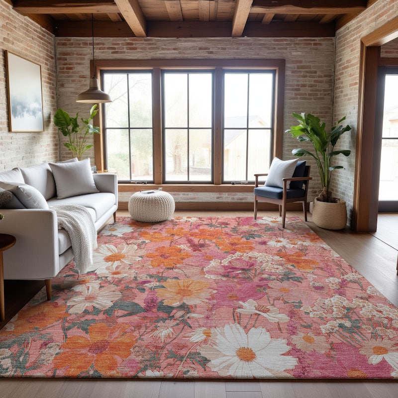 Premium Washable Super Soft Floral Mayfield Rug