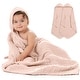 preview thumbnail 61 of 83, Comfy Cubs Hooded Baby Towels - 6 Layer, 100% Muslin Cotton - Large 32 x 32 Inch Blush - Pack of 2