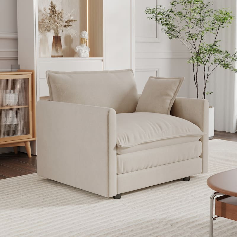 Cloud Chenille Upholstered Modular Sectional Sofa with DIY Combination Design