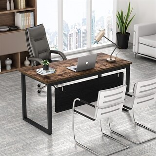 55 inch Modern Computer Desk, Office Desk Writing Table Workstation ...