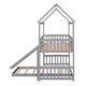 preview thumbnail 12 of 14, Twin over Twin Bunk Bed with Slide, House Bed with Slide