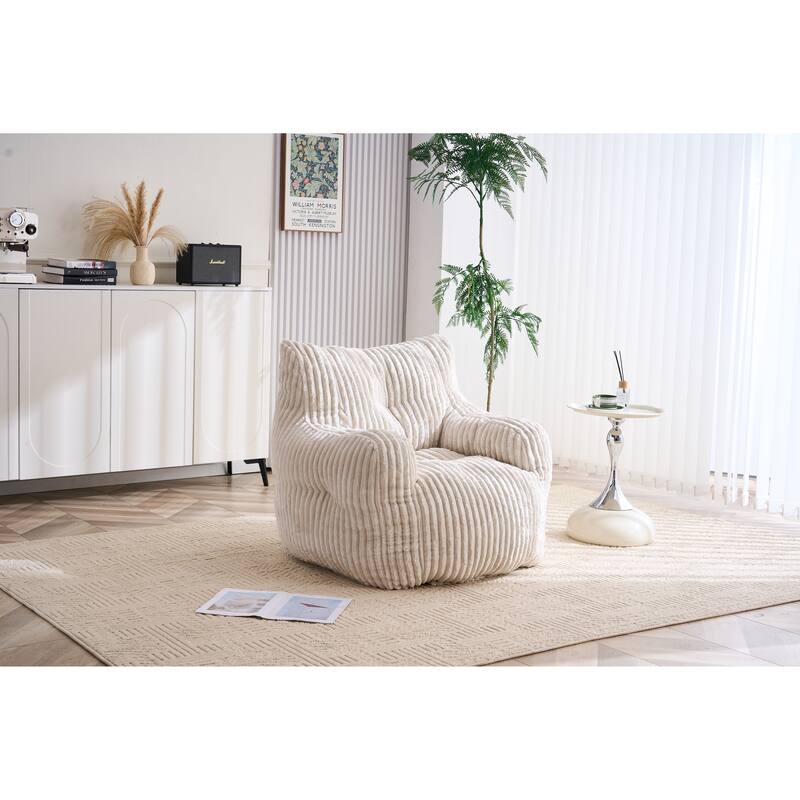 Corduroy Fabric Bean Bag Chair Filled With Memory Sponge