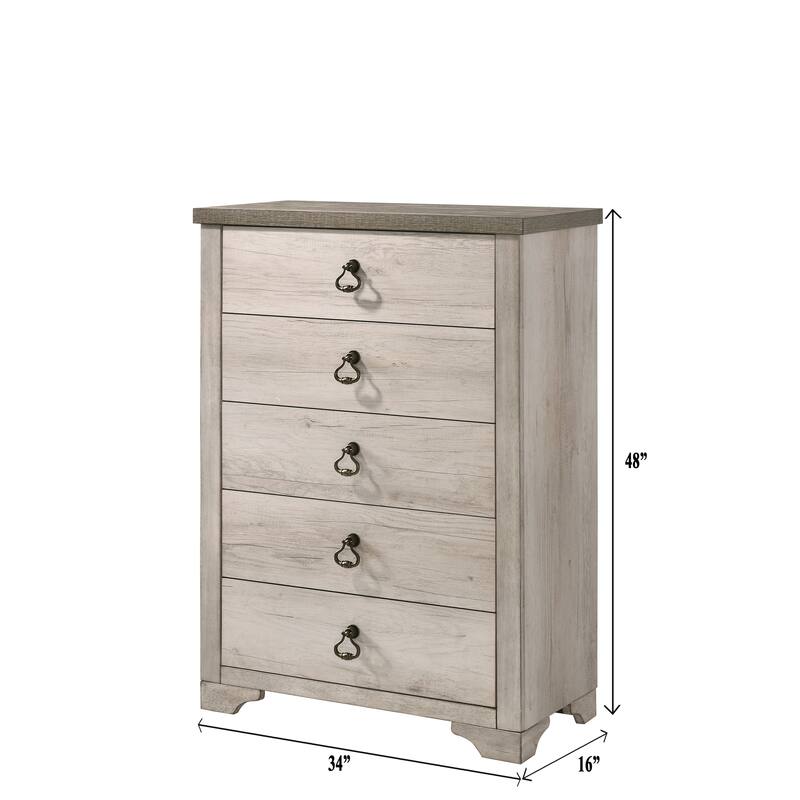 Anallese Driftwood Panel Bed