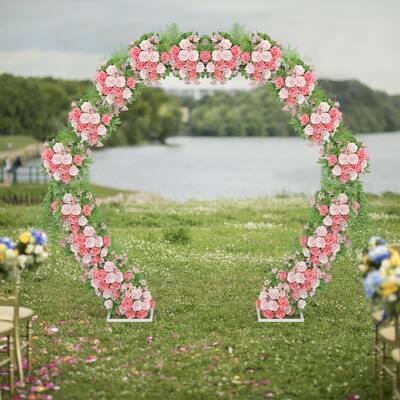 Hexagon Arch Wedding Backdrop Stand Metal Frame Flower Balloon Rack