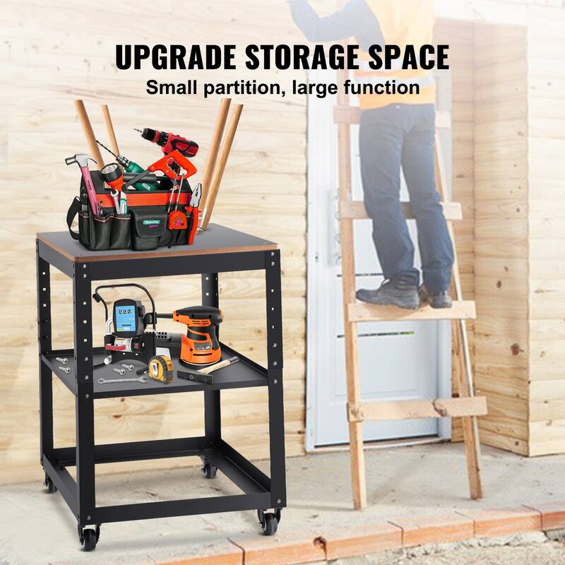 Planer Stand, 100 lbs / 45 kg heavy loads, Three-Gear Height Adjustable Thickness Planer Table,with 4 Stable Casters