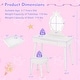 preview thumbnail 4 of 6, 2-in-1 Kids Makeup Vanity Princess Vanity Table & Chair Set w/Lights