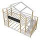 preview thumbnail 10 of 14, Twin over Twin House Bunk Bed For Kids With Stylish and Simple Look Castle Shape Bunk Bed
