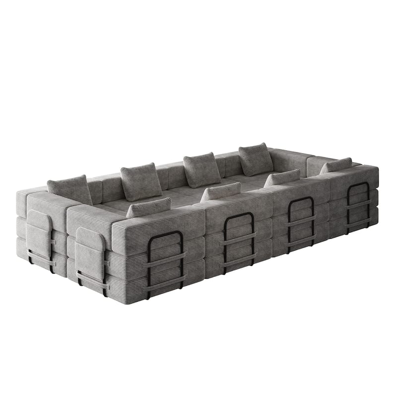 Oversized Corduroy Modular Splicing Sectional Sofa, Freely Combined