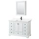 Option White / White Quartz Top / Matte Black Hardware