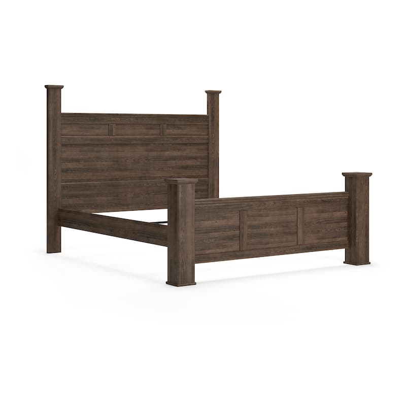 Juararo Dark Brown Poster Bed
