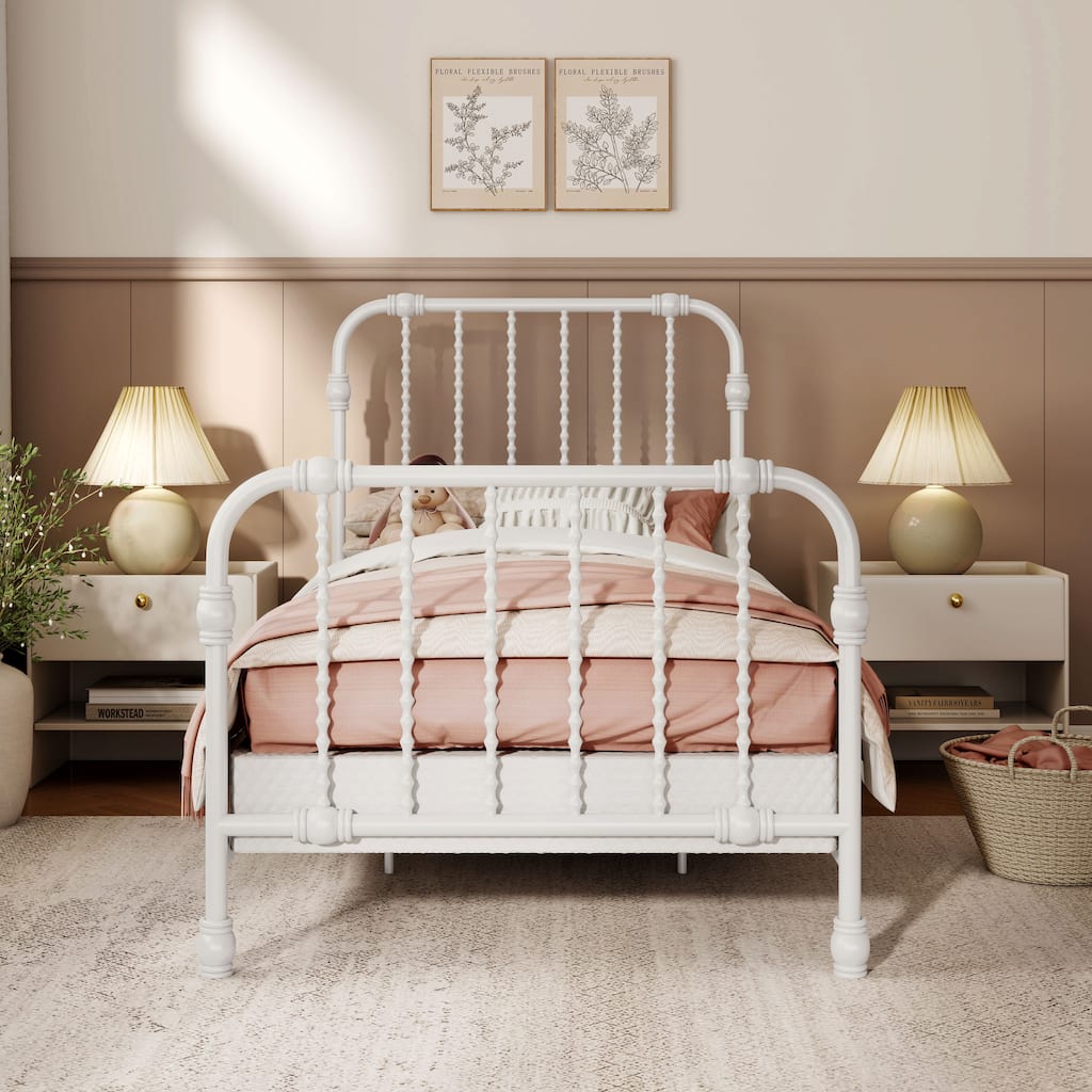 Furniture of America Wren Metal Twin Spindle Bed.