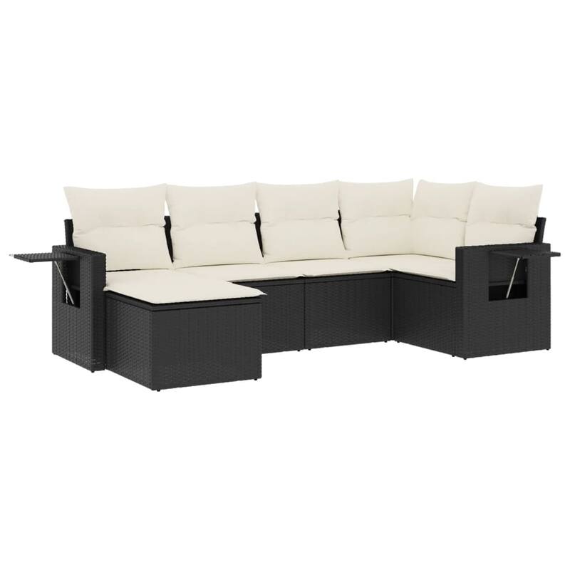 vidaXL Garden Sofa Set Black - 21.7 x 21.7 x 14.6