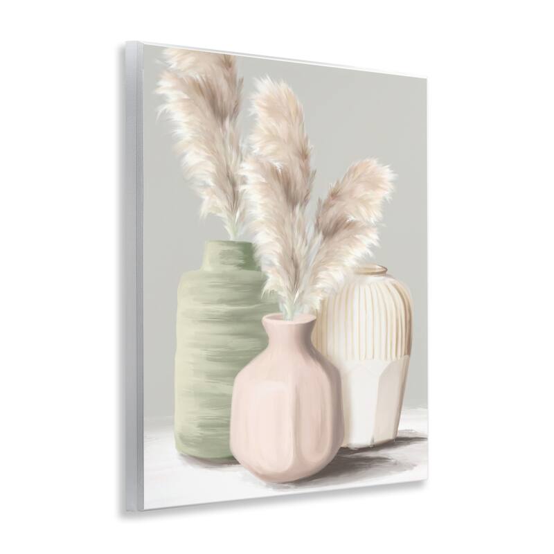 Stupell Soft Pampas Vases Wall Plaque Art Design By House Fenway