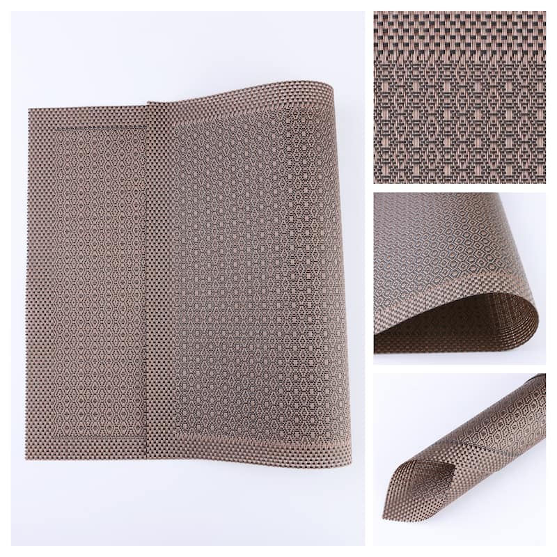 Rustic Placemats Set of 6 Placemats for Dining Table Decor Indoor Outdoor Kitchen Table Mat - 18*12in - Brown
