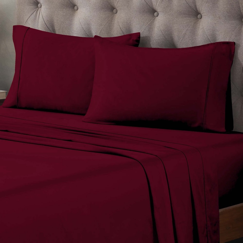 Superior Egyptian Cotton 400 Thread Count Solid Deep Pocket Bed Sheet Set