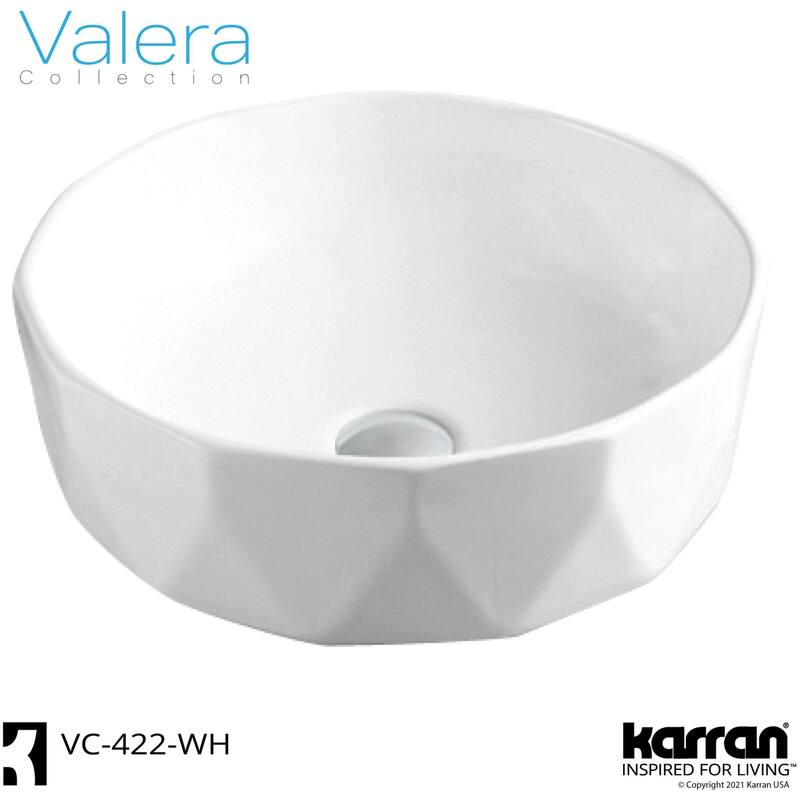 Karran USA VC-422 Valera 16-1/2" Circular Vitreous China Vessel
