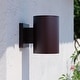 preview thumbnail 1 of 12, VAXCEL Chiasso 1-Light Outdoor Wall Sconce, Rust-Resistant Aluminum, Metal Shade, LED Compatible, Dark Sky Compliant Deep Bronze - 5-in W x 7.25-in H x 8-in D