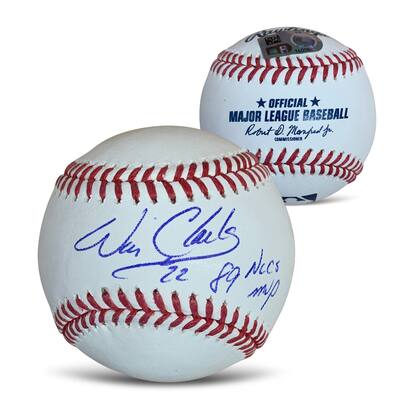 Will Clark Autographed MLB Signed Baseball 1989 NLCS MVP Hologram COA With Display Case - 8'6" x 11'6"