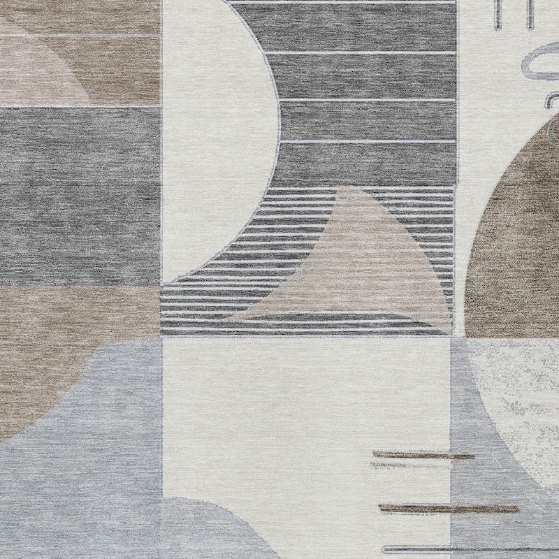 HomeRoots Geometric Modern Rectangle Outdoor Rug