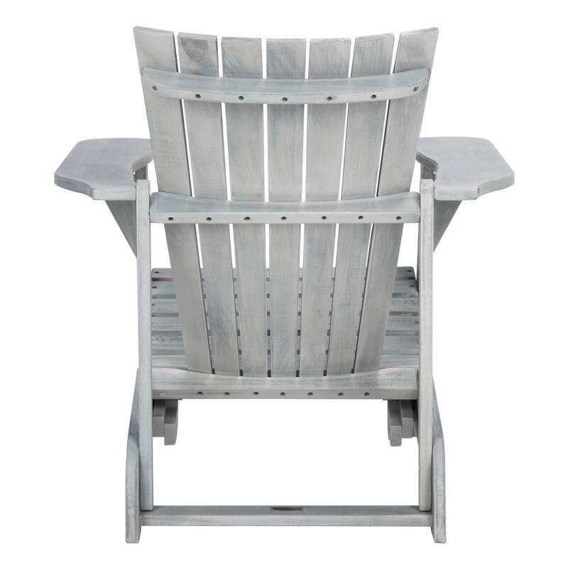 SAFAVIEH Outdoor Mangla Adirondack Chair with Retractable Footrest - 52W x 32D x 30H