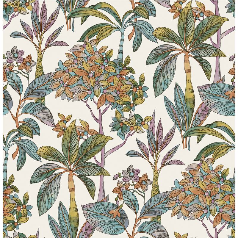 NuWallpaper Rainbow Panama Peel & Stick Vinyl Wallpaper - 216in x 20.5in x 0.025in