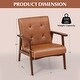 preview thumbnail 12 of 16, Costway Mid Century Accent Chair Tufted Reading Armchair Solid Rubber - See Details