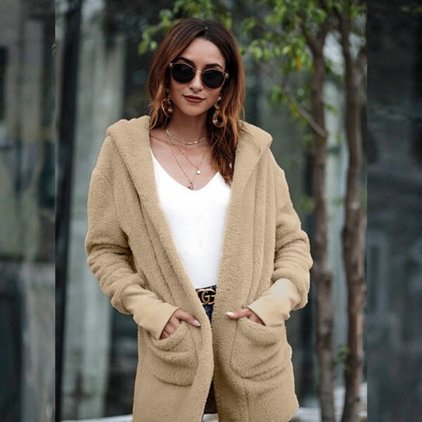 open front teddy jacket