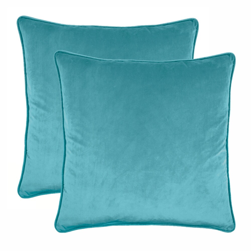 Olivia Quido Blush 2pk Square Outdoor Pillows Navy