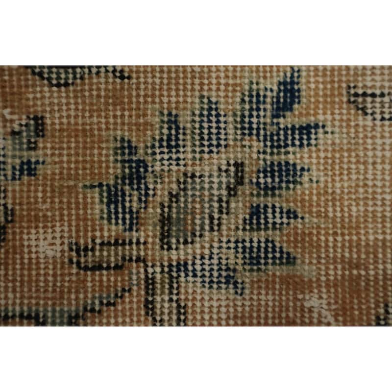 Hand Knotted Oriental 100% Wool Carpet Transitional Floral Oranges & Rust Anatolian Area Rug - 7' 2'' X 3' 8''