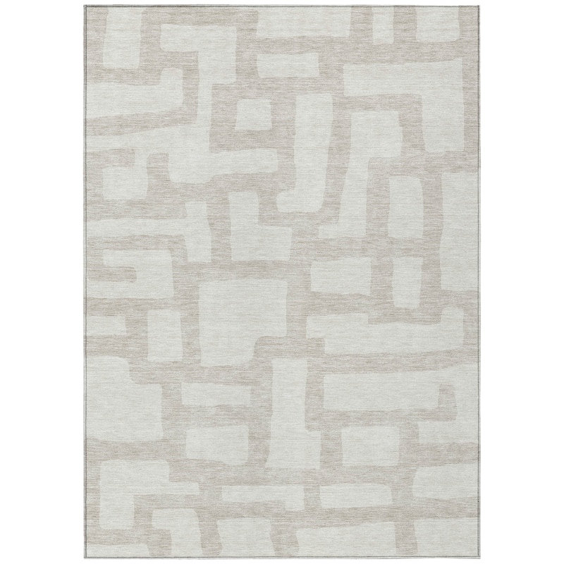 Machine Washable Indoor/ Outdoor Chantille Contemporary Geo Rug
