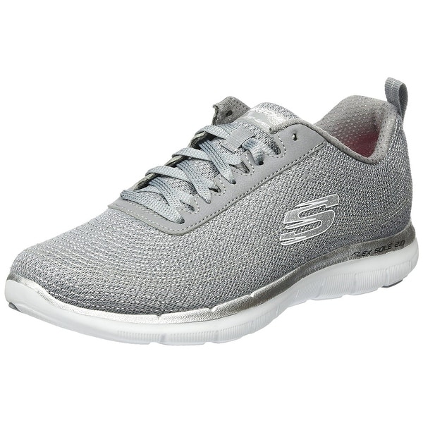 skechers grey flex appeal 2.0 trainers