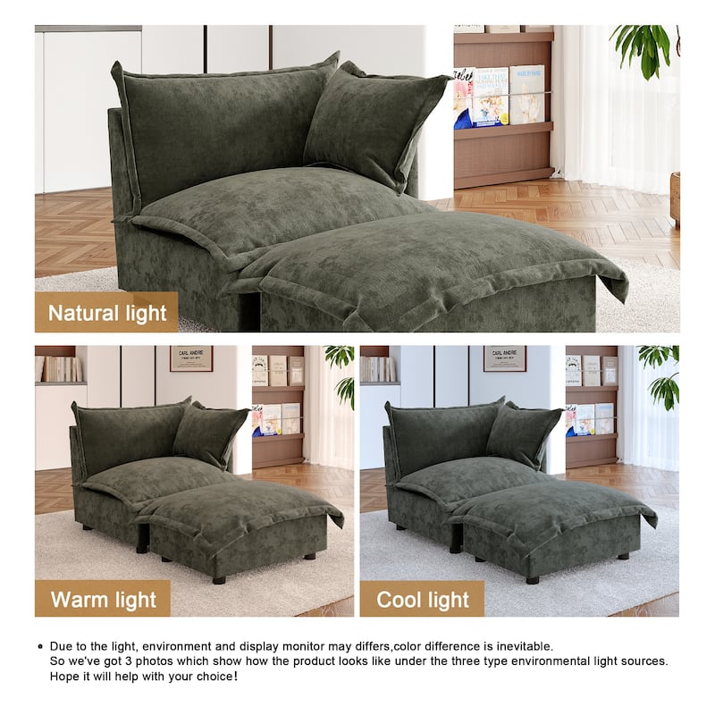 Double Layer Cushion Comfy Cloud Modular Sectional Sofa Set