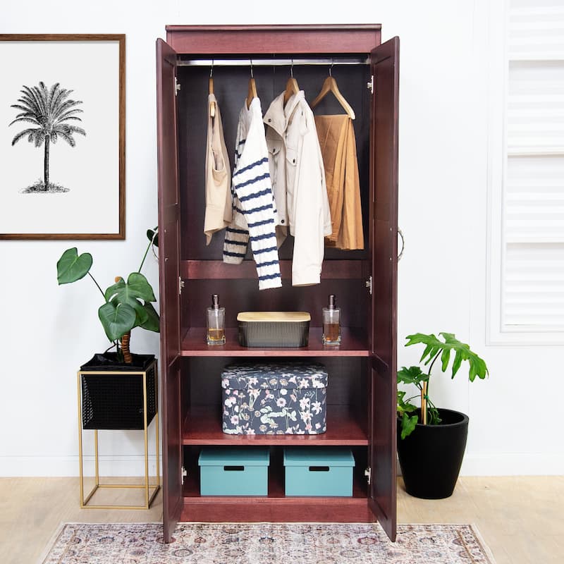 Concepts in Wood Armoire Wardrobe Closet, 6 ft Tall