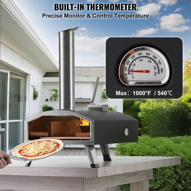 Anmytek Outdoor Wood Pellet Pizza Oven Portable Spray Camping