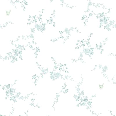 Shabby Chic by Rachel Ashwell Butterflies Blue Wallpaper