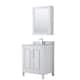 Option White / White Carrara Marble Top / Polished Chrome