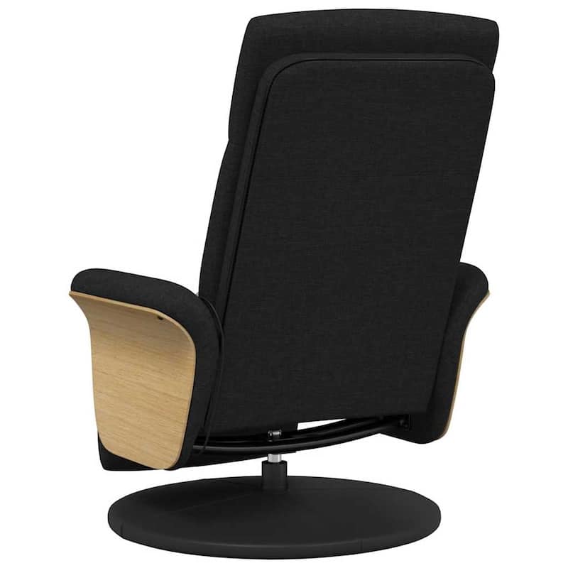 vidaXL Massage Recliner Chair with Footrest Black Fabric