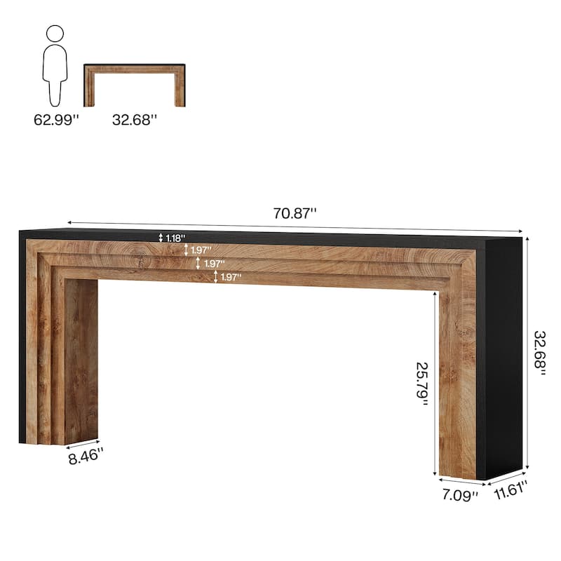 70.9 Inches Long Farmhouse Console Table for Entryway Hallway