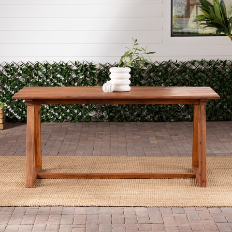 Middlebrook Slat-Top Solid Wood Patio Dining Table
