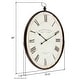 preview thumbnail 7 of 5, Ines Large Oval Wall Clock - 36"H x 23.5"W x 1.5"D