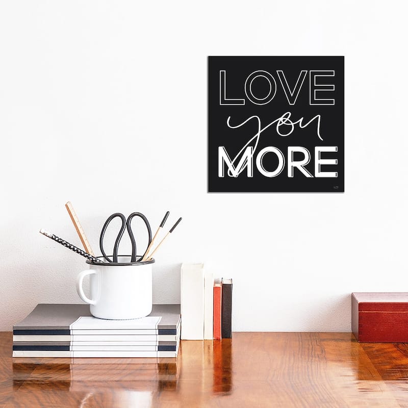 iCanvas "Love You More" by Lux + Me Designs Canvas Print - 12x12x0.75