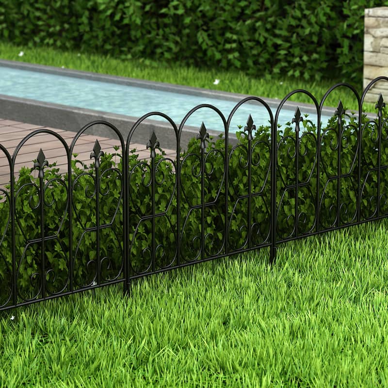 Timechee Garden Fence Decorative Landscape Edging Border, 5/10 Panels