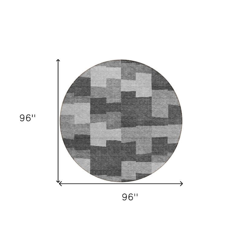 HomeRoots Geometric Transitional Rectangle Outdoor Rug