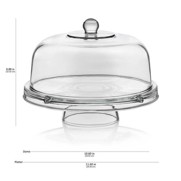 Libbey Selene 6in1 Multiuse Glass Server, Punch Bowl, Chip and Dip