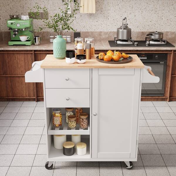 Modern Kitchen Cart with Spice Rack and 4 Wheels Bed Bath & Beyond