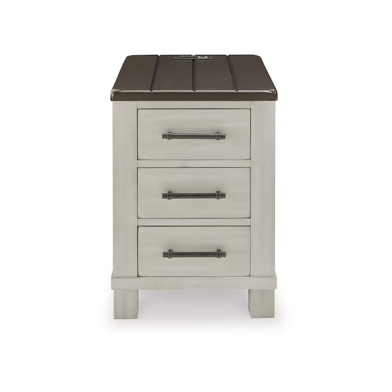 Signature Design by Ashley Darborn Gray/Brown Chairside End Table - 17.75"W x 24"D x 24"H