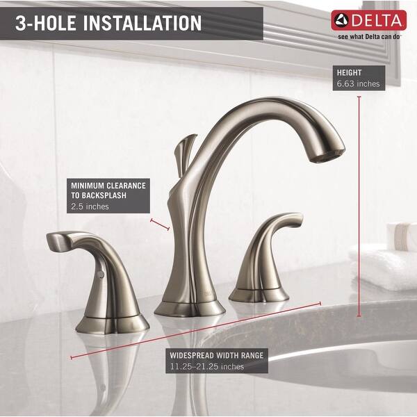 Shop Delta 3592lf Addison Widespread Bathroom Faucet With Pop Up