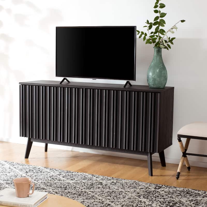 SAFAVIEH Home Helena 62-inch 4 Door 4 Shelf Media Stand. - 62Wx18Dx32H
